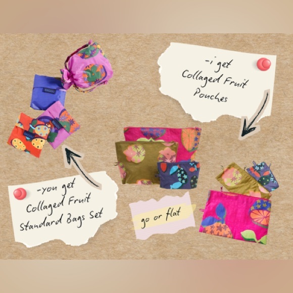 BAGGU Collaged Fruit Pouches